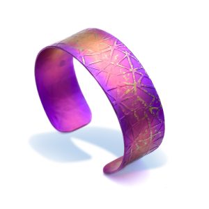 Anodized Colorful Titanium Medium Width Cuff Bracelet