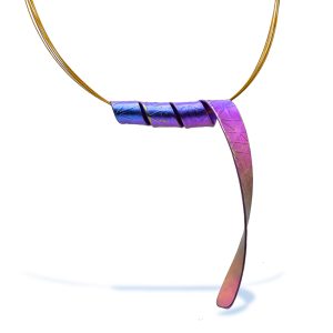 Colorful Twisted Anodized Titanium Necklace
