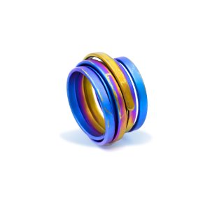 Rainbow Ribbon Titanium Ring