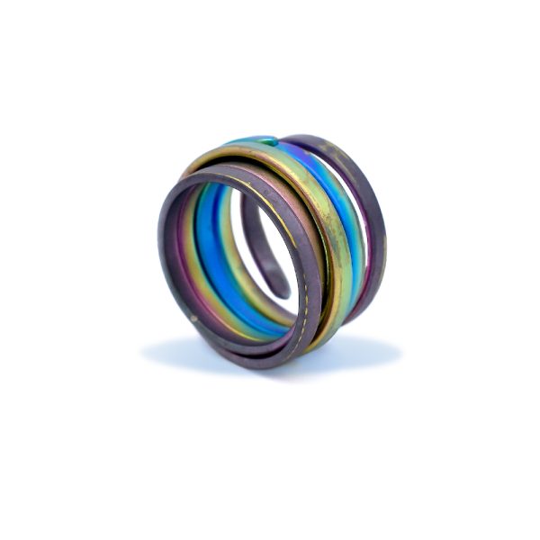 Colorful Multiple Band Titanium Ring