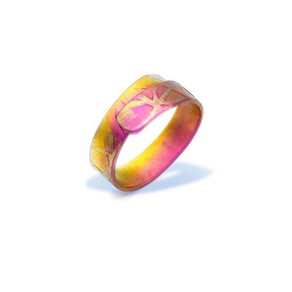 Colorful Ribbon Titanium Ring